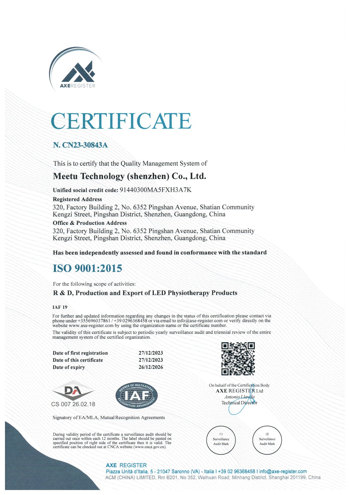 ISO Quality System